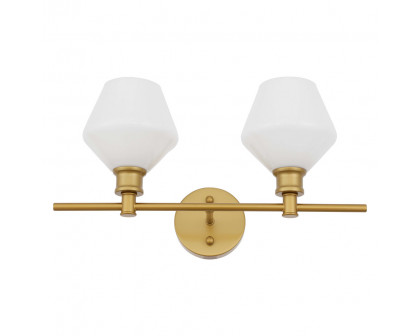 Elegant Wall Sconce - Brass/Matte Glass (LD2313BR)