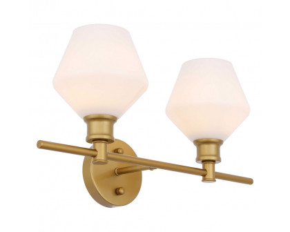 Elegant Wall Sconce - Brass/Matte Glass (LD2313BR)