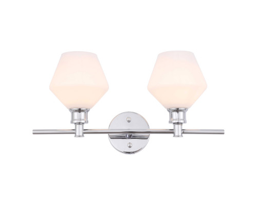 Elegant Wall Sconce - Chrome/Matte Glass (LD2313C)