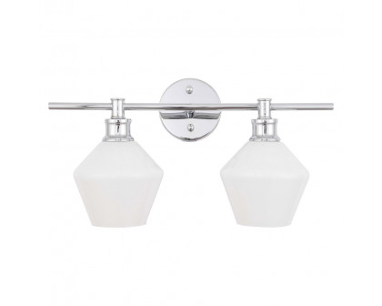 Elegant Wall Sconce - Chrome/Matte Glass (LD2313C)