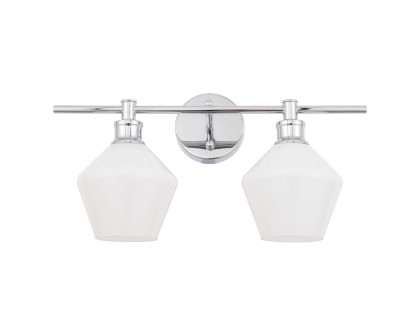 Elegant Wall Sconce - Chrome/Matte Glass (LD2313C)