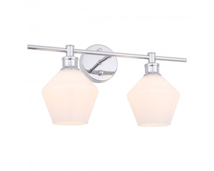 Elegant Wall Sconce - Chrome/Matte Glass (LD2313C)