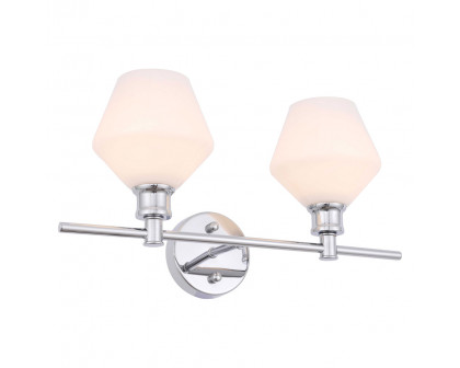 Elegant Wall Sconce - Chrome/Matte Glass (LD2313C)