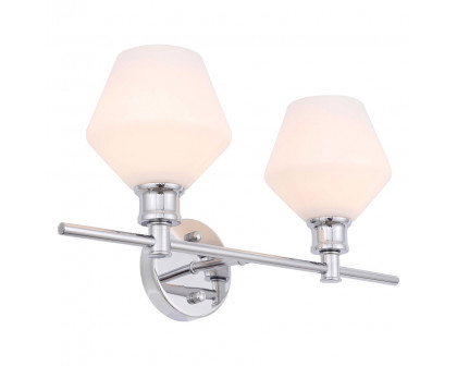 Elegant Wall Sconce - Chrome/Matte Glass (LD2313C)