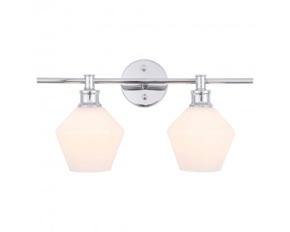 Elegant Wall Sconce - Chrome/Matte Glass (LD2313C)