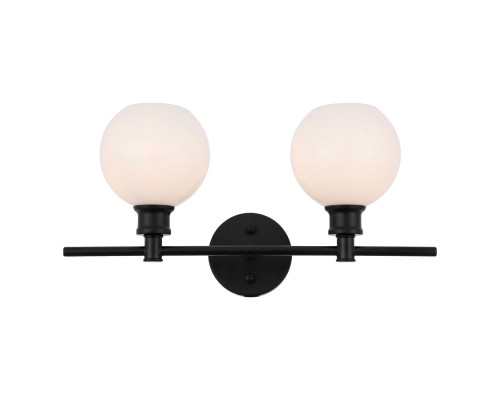 Elegant Wall Sconce - Black/Matte Glass (LD2315BK)