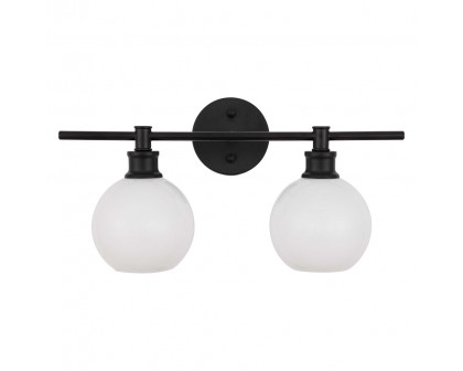 Elegant Wall Sconce - Black/Matte Glass (LD2315BK)