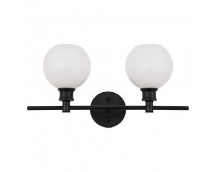 Elegant Wall Sconce - Black/Matte Glass (LD2315BK)