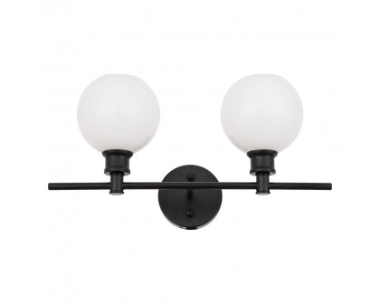 Elegant Wall Sconce - Black/Matte Glass (LD2315BK)