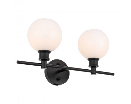 Elegant Wall Sconce - Black/Matte Glass (LD2315BK)