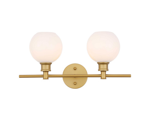 Elegant Wall Sconce - Brass/Matte Glass (LD2315BR)