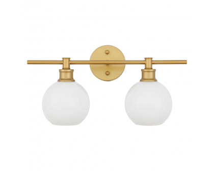 Elegant Wall Sconce - Brass/Matte Glass (LD2315BR)