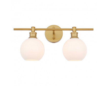 Elegant Wall Sconce - Brass/Matte Glass (LD2315BR)