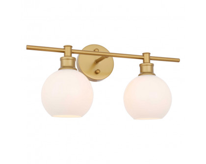 Elegant Wall Sconce - Brass/Matte Glass (LD2315BR)