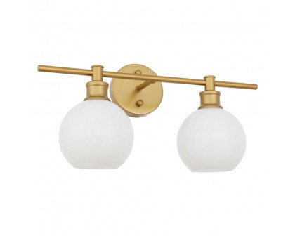 Elegant Wall Sconce - Brass/Matte Glass (LD2315BR)