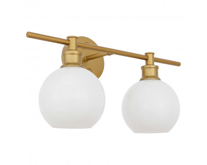 Elegant Wall Sconce - Brass/Matte Glass (LD2315BR)