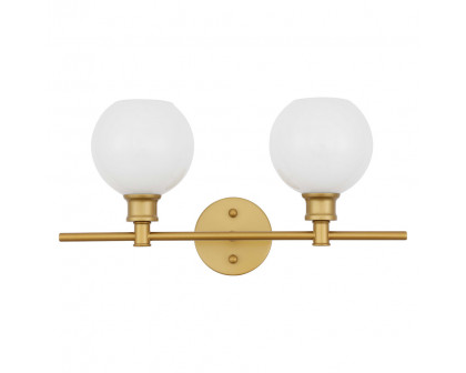 Elegant Wall Sconce - Brass/Matte Glass (LD2315BR)