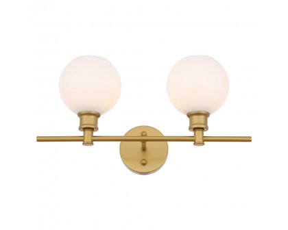 Elegant Wall Sconce - Brass/Matte Glass (LD2315BR)