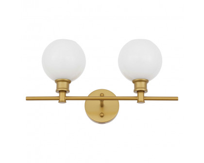 Elegant Wall Sconce - Brass/Matte Glass (LD2315BR)