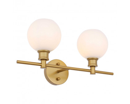 Elegant Wall Sconce - Brass/Matte Glass (LD2315BR)