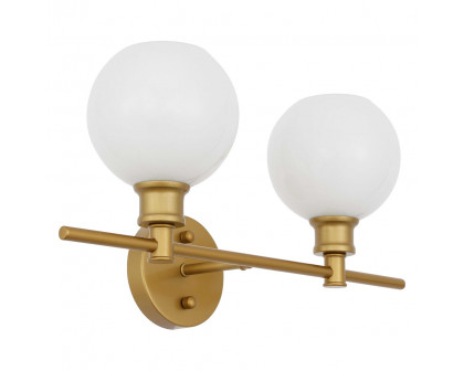 Elegant Wall Sconce - Brass/Matte Glass (LD2315BR)