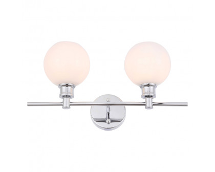 Elegant Wall Sconce - Chrome/Matte Glass (LD2315C)