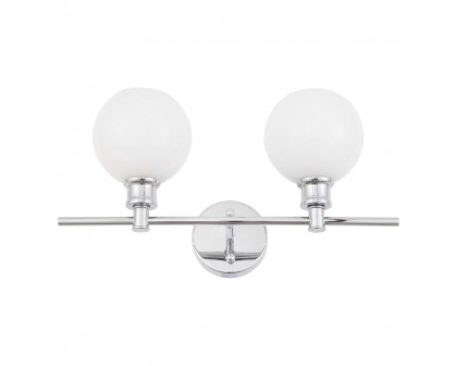 Elegant Wall Sconce - Chrome/Matte Glass (LD2315C)