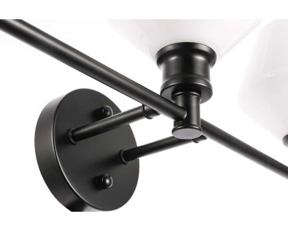 Elegant Wall Sconce - Black/Matte Glass (LD2317BK)