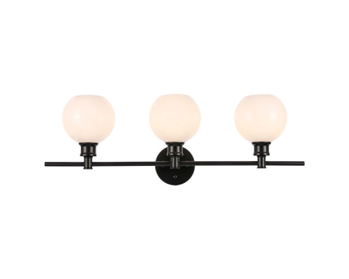 Elegant Wall Sconce - Black/Matte Glass (LD2319BK)