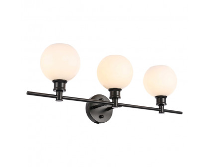 Elegant Wall Sconce - Black/Matte Glass (LD2319BK)