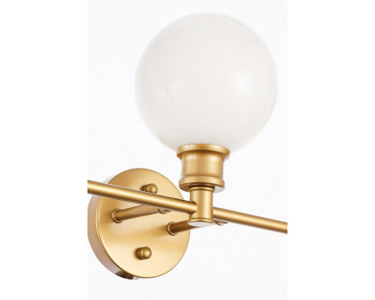 Elegant Wall Sconce - Brass/Matte Glass (LD2319BR)