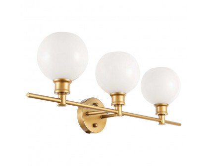 Elegant Wall Sconce - Brass/Matte Glass (LD2319BR)