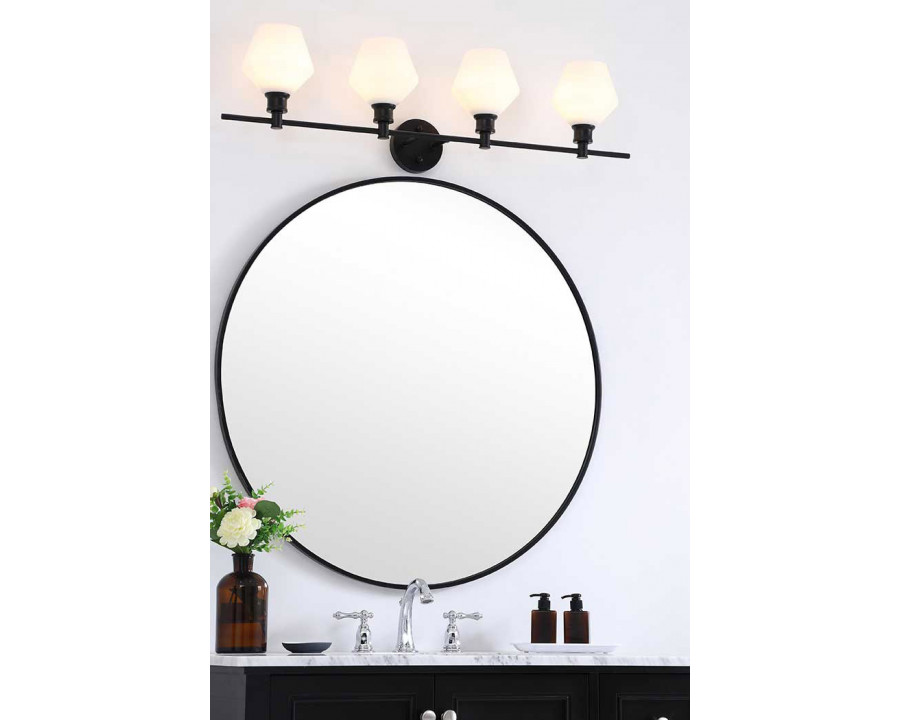 Elegant Wall Sconce - Black/Matte Glass (LD2321BK)