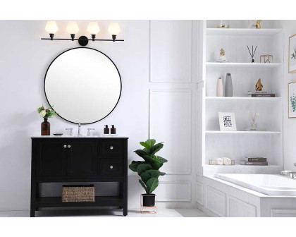 Elegant Wall Sconce - Black/Matte Glass (LD2321BK)