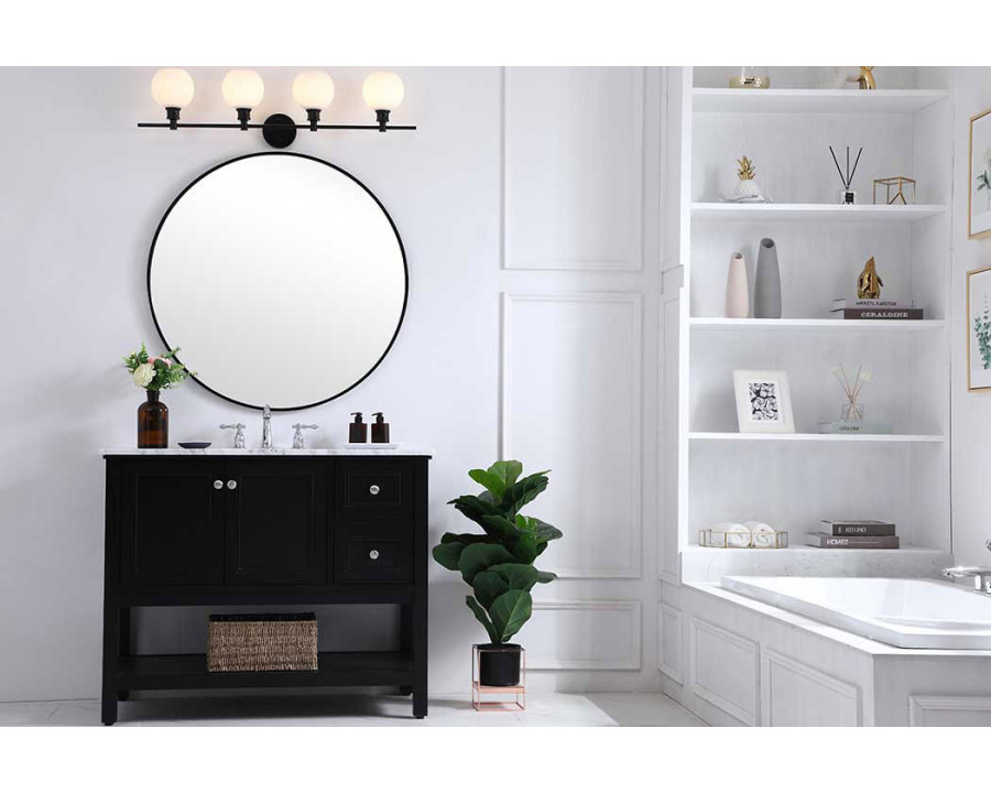 Elegant Wall Sconce - Black/Matte Glass (LD2323BK)