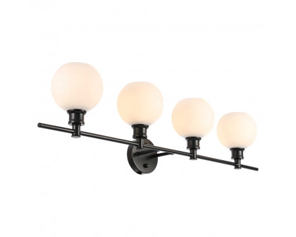 Elegant Wall Sconce - Black/Matte Glass (LD2323BK)