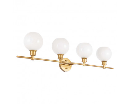 Elegant Wall Sconce - Brass/Matte Glass (LD2323BR)