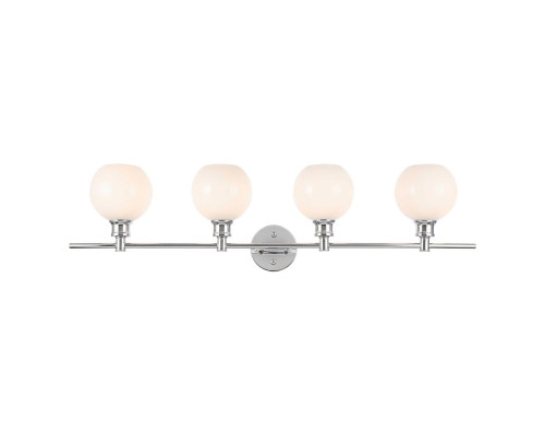 Elegant Wall Sconce - Chrome/Matte Glass (LD2323C)