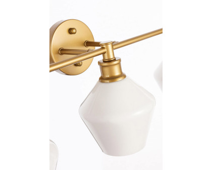 Elegant Wall Sconce - Brass/Matte Glass (LD2325BR)