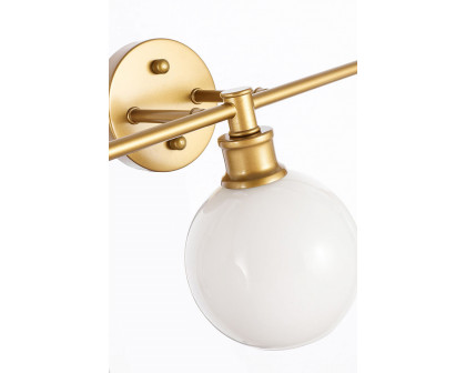 Elegant Wall Sconce - Brass/Matte Glass (LD2327BR)