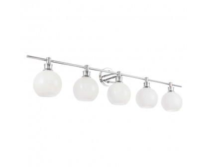 Elegant Wall Sconce - Chrome/Matte Glass (LD2327C)