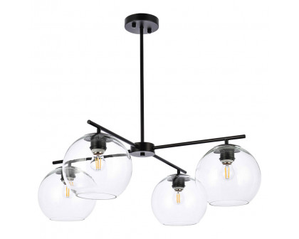 Elegant Opus 4 Lights Pendant - Black (LD2331BK)