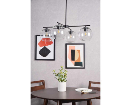 Elegant Opus 4 Lights Pendant - Black (LD2331BK)