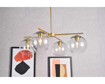 Elegant Opus 4 Lights Pendant - Brass (LD2331BR)