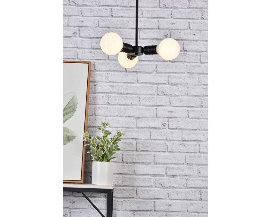 Elegant Reyes 3 Lights Pendant - Black (LD2337BK)