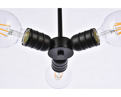 Elegant Reyes 3 Lights Pendant - Black (LD2337BK)