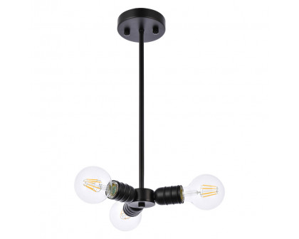 Elegant Reyes 3 Lights Pendant - Black (LD2337BK)