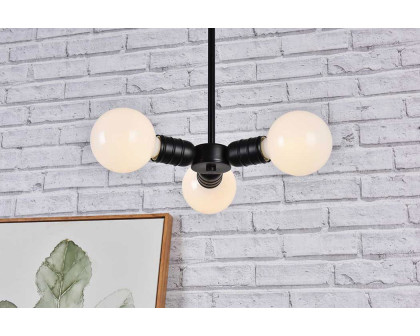 Elegant Reyes 3 Lights Pendant - Black (LD2337BK)