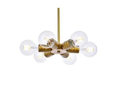 Elegant Reyes 6 Lights Pendant - Brass (LD2338BR)