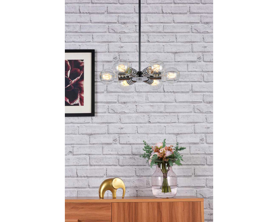 Elegant Reyes 6 Lights Pendant - Chrome (LD2338C)